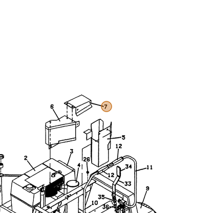 Grasshopper part 721128 — IPL diagram snippet (6x zoom, amber highlight)