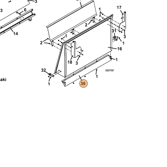 Grasshopper part 721168 — IPL diagram snippet (6x zoom, amber highlight)
