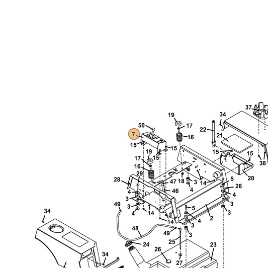 Grasshopper part 721265 — IPL diagram snippet (6x zoom, amber highlight)