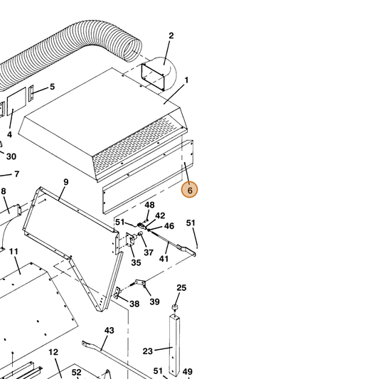 Grasshopper part 721269 — IPL diagram snippet (6x zoom, amber highlight)
