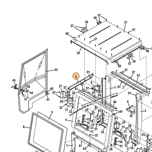 Grasshopper part 721295 — IPL diagram snippet (6x zoom, amber highlight)
