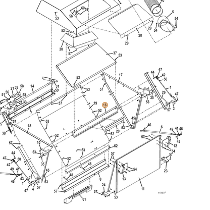 Grasshopper part 721357 — IPL diagram snippet (6x zoom, amber highlight)