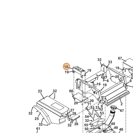 Grasshopper part 721372 — IPL diagram snippet (6x zoom, amber highlight)
