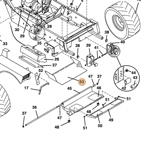 Grasshopper part 721383 — IPL diagram snippet (6x zoom, amber highlight)