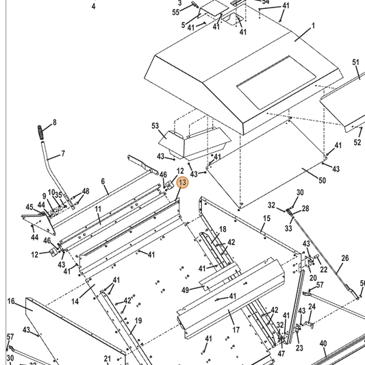 Grasshopper part 721386 — IPL diagram snippet (6x zoom, amber highlight)