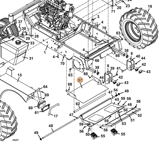 Grasshopper part 721388 — IPL diagram snippet (6x zoom, amber highlight)