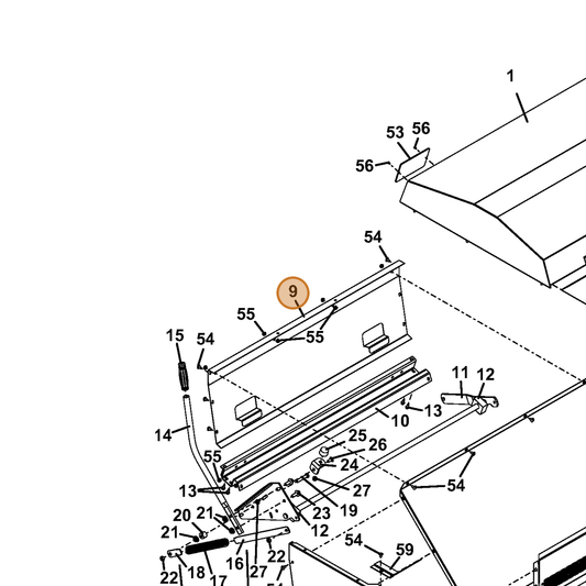 Grasshopper part 721412 — IPL diagram snippet (6x zoom, amber highlight)