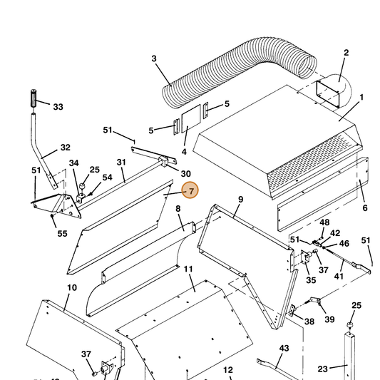 Grasshopper part 721417 — IPL diagram snippet (6x zoom, amber highlight)