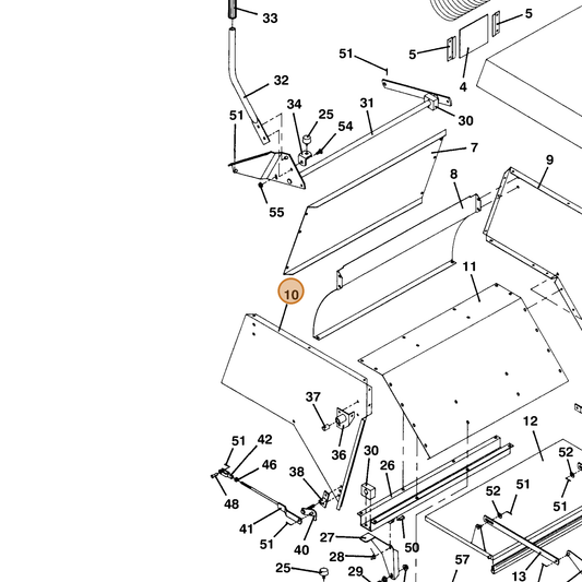 Grasshopper part 721481 — IPL diagram snippet (6x zoom, amber highlight)