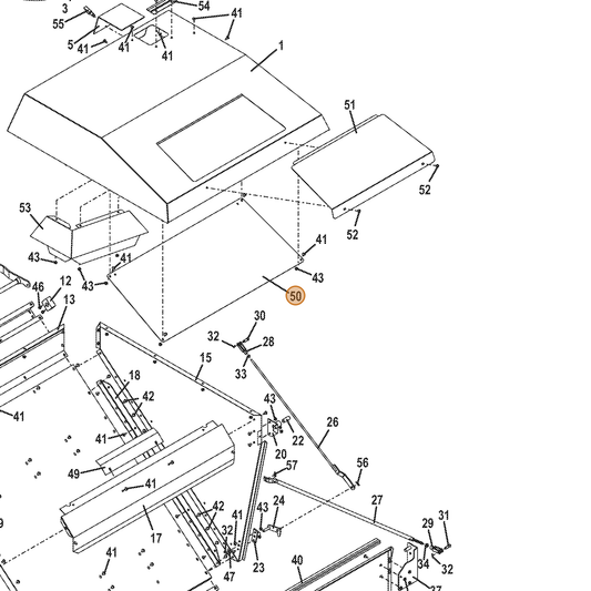 Grasshopper part 721503 — IPL diagram snippet (6x zoom, amber highlight)