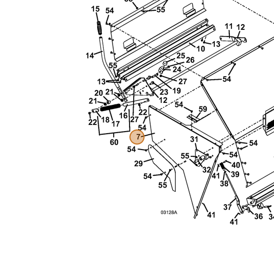 Grasshopper part 721742 — IPL diagram snippet (6x zoom, amber highlight)