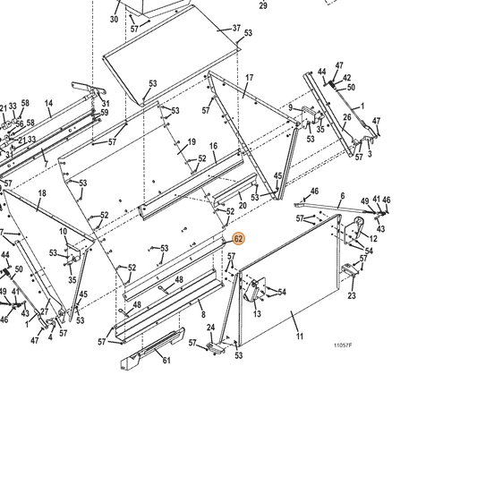 Grasshopper part 721749 — IPL diagram snippet (6x zoom, amber highlight)
