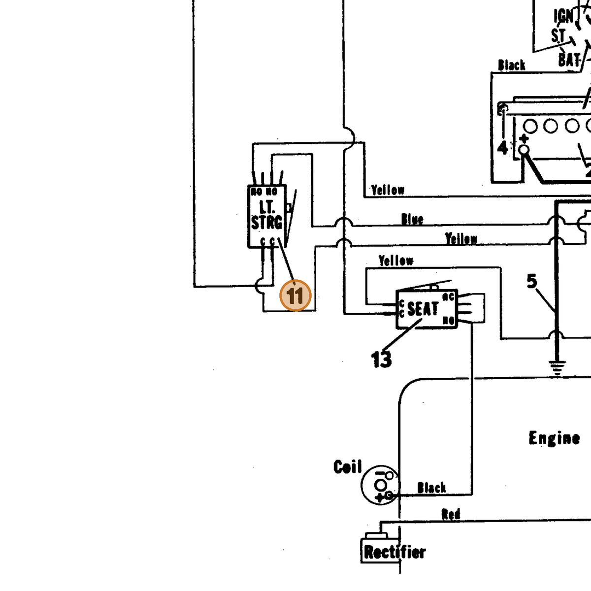 Grasshopper part 722021 — IPL diagram snippet (6x zoom, amber highlight)