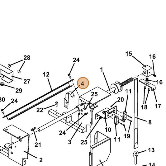 Grasshopper part 722063 — IPL diagram snippet (6x zoom, amber highlight)