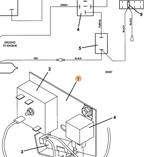 Grasshopper part 722106 — IPL diagram snippet (6x zoom, amber highlight)