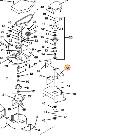 Grasshopper part 722139 — IPL diagram snippet (6x zoom, amber highlight)