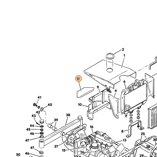 Grasshopper part 722167 — IPL diagram snippet (6x zoom, amber highlight)