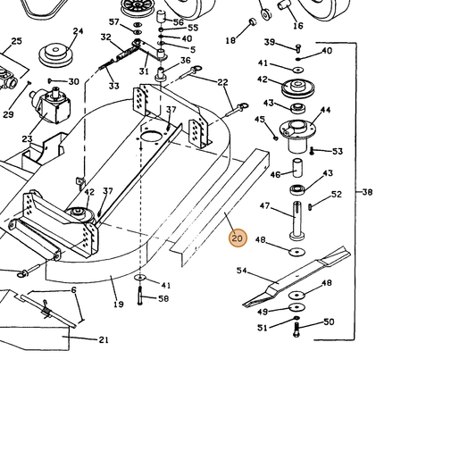 Grasshopper part 722253 — IPL diagram snippet (6x zoom, amber highlight)