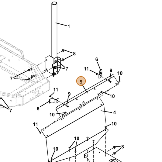 Grasshopper part 722269 — IPL diagram snippet (6x zoom, amber highlight)