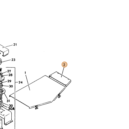 Grasshopper part 722274 — IPL diagram snippet (6x zoom, amber highlight)
