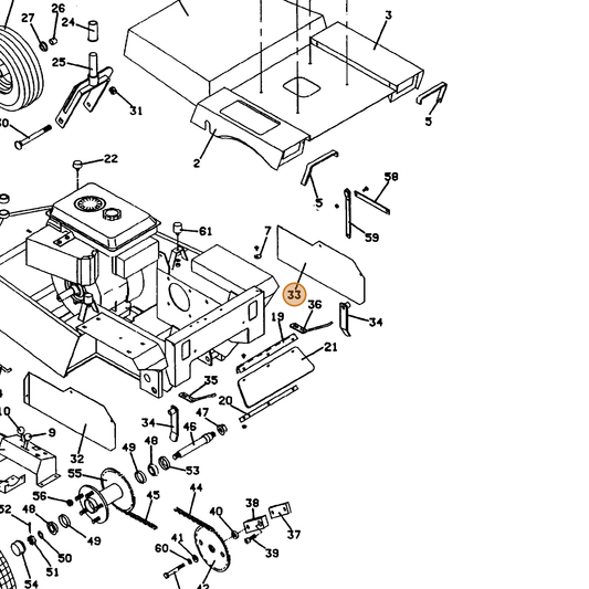 Grasshopper part 722307 — IPL diagram snippet (6x zoom, amber highlight)
