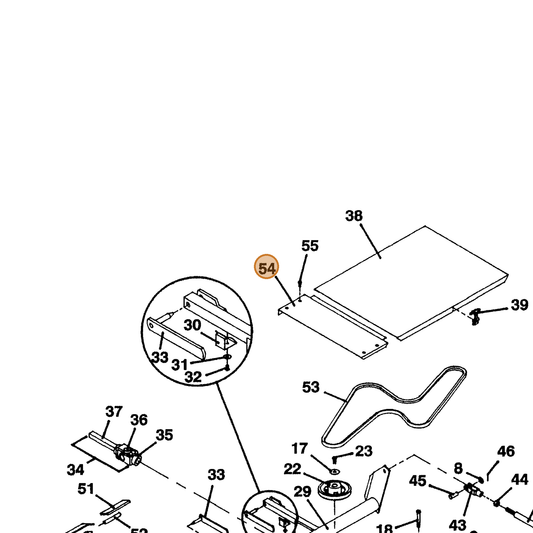 Grasshopper part 722308 — IPL diagram snippet (6x zoom, amber highlight)