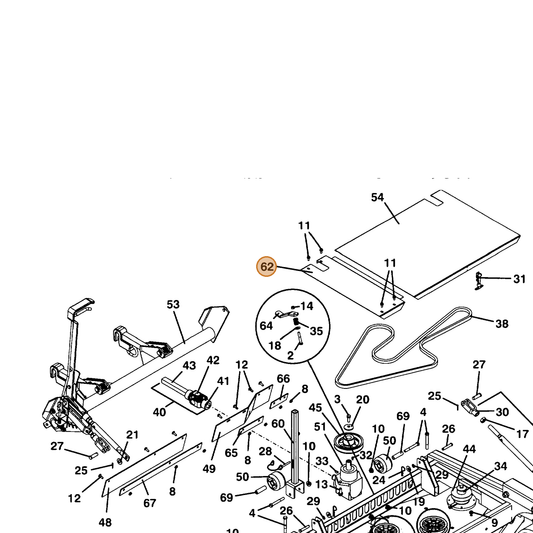 Grasshopper part 722326 — IPL diagram snippet (6x zoom, amber highlight)