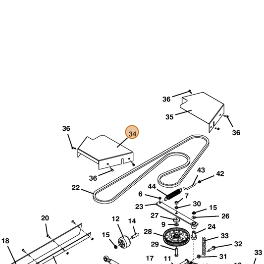 Grasshopper part 722333 — IPL diagram snippet (6x zoom, amber highlight)