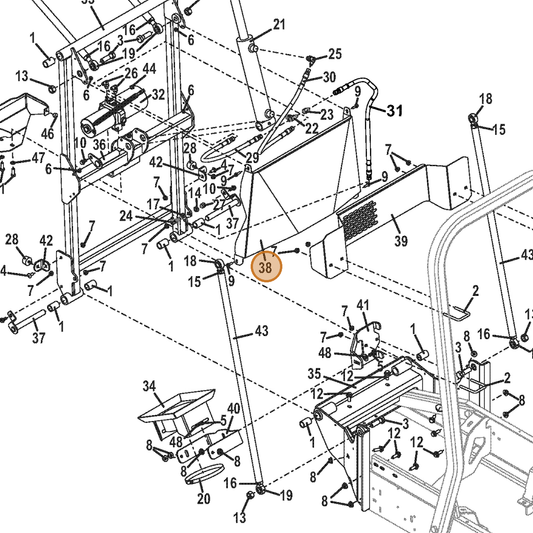 Grasshopper part 722356 — IPL diagram snippet (6x zoom, amber highlight)