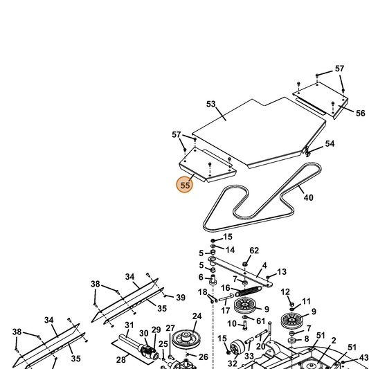 Grasshopper part 722364 — IPL diagram snippet (6x zoom, amber highlight)