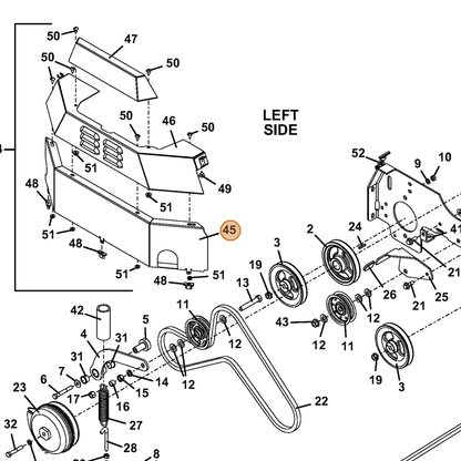 Grasshopper part 722383 — IPL diagram snippet (6x zoom, amber highlight)
