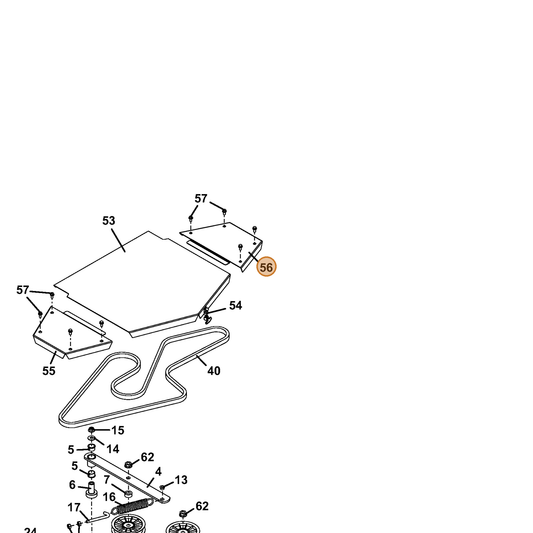 Grasshopper part 722389 — IPL diagram snippet (6x zoom, amber highlight)