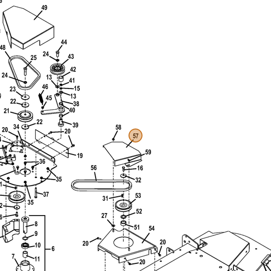 Grasshopper part 722394 — IPL diagram snippet (6x zoom, amber highlight)