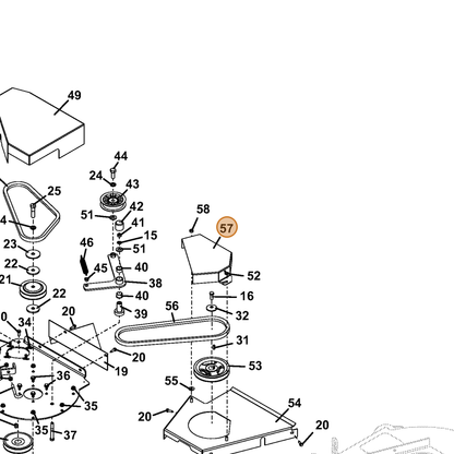 Grasshopper part 722396 — IPL diagram snippet (6x zoom, amber highlight)