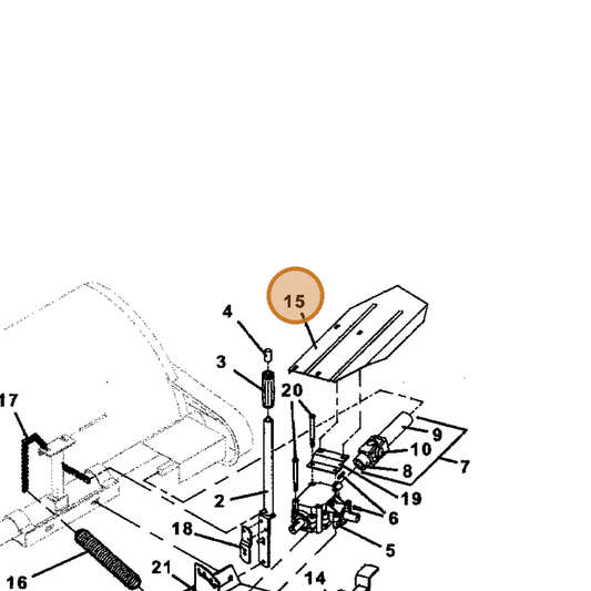 Grasshopper part 722413 — IPL diagram snippet (6x zoom, amber highlight)