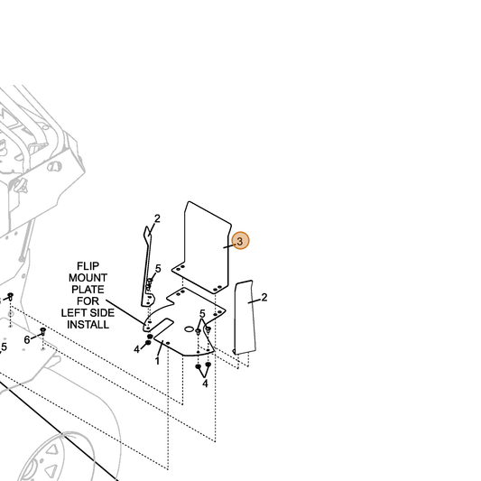 Grasshopper part 722443 — IPL diagram snippet (6x zoom, amber highlight)