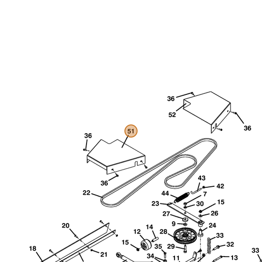 Grasshopper part 722451 — IPL diagram snippet (6x zoom, amber highlight)
