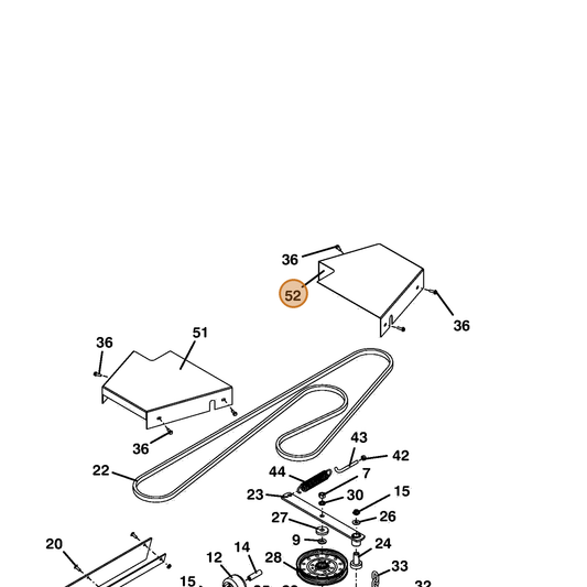 Grasshopper part 722452 — IPL diagram snippet (6x zoom, amber highlight)
