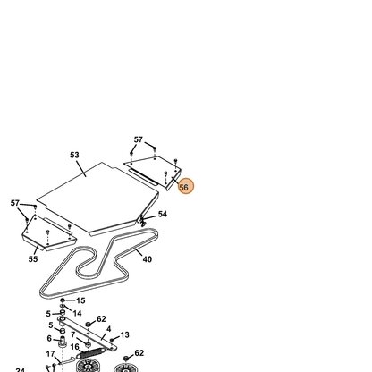 Grasshopper part 722499 — IPL diagram snippet (6x zoom, amber highlight)