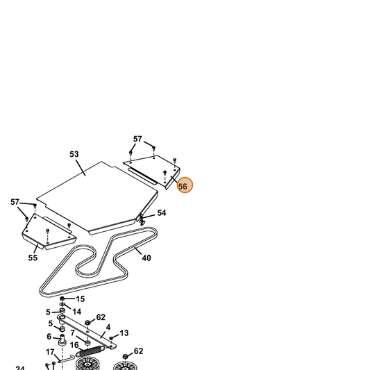 Grasshopper part 722499 — IPL diagram snippet (6x zoom, amber highlight)
