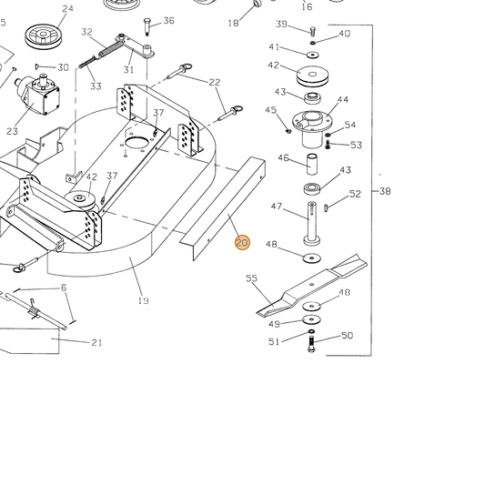 Grasshopper part 722501 — IPL diagram snippet (6x zoom, amber highlight)