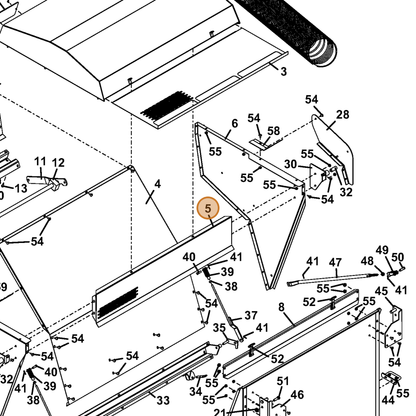 Grasshopper part 722527 — IPL diagram snippet (6x zoom, amber highlight)