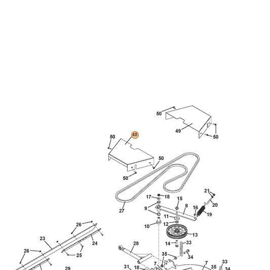 Grasshopper part 722541 — IPL diagram snippet (6x zoom, amber highlight)
