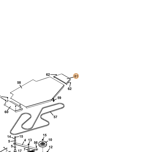 Grasshopper part 722677 — IPL diagram snippet (6x zoom, amber highlight)