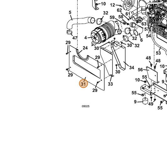Grasshopper part 722712 — IPL diagram snippet (6x zoom, amber highlight)