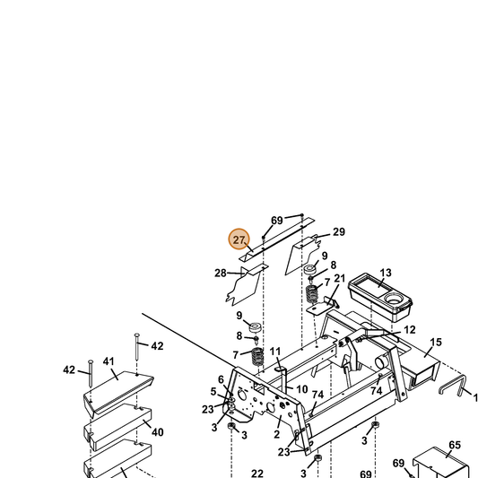 Grasshopper part 722746 — IPL diagram snippet (6x zoom, amber highlight)