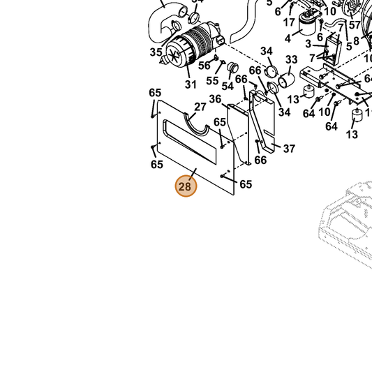 Grasshopper part 722758 — IPL diagram snippet (6x zoom, amber highlight)