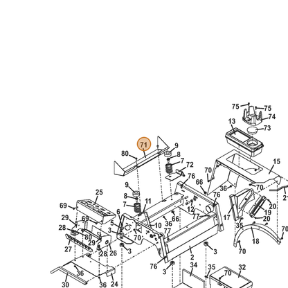 Grasshopper part 722765 — IPL diagram snippet (6x zoom, amber highlight)