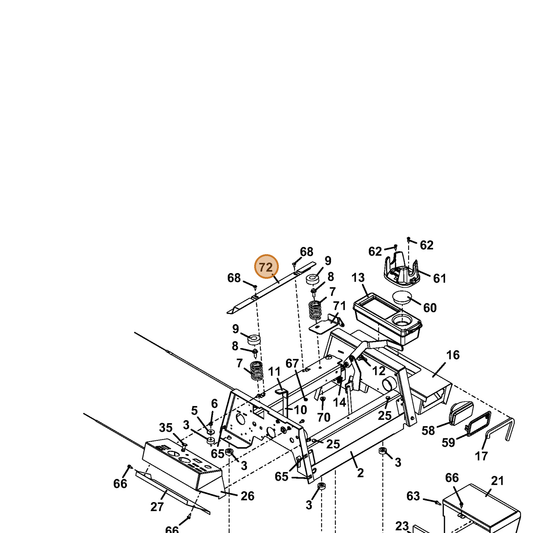 Grasshopper part 722774 — IPL diagram snippet (6x zoom, amber highlight)
