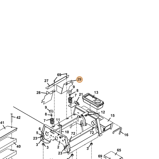 Grasshopper part 722788 — IPL diagram snippet (6x zoom, amber highlight)